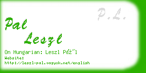 pal leszl business card